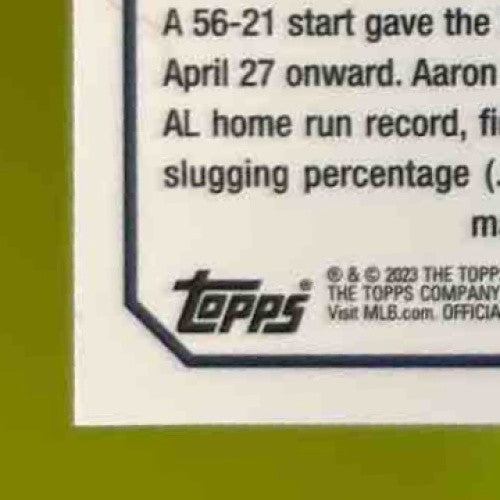 2023 Topps Chrome Sapphire New York Yankees Orange 25/25 #516 Checklist - Sports Cards