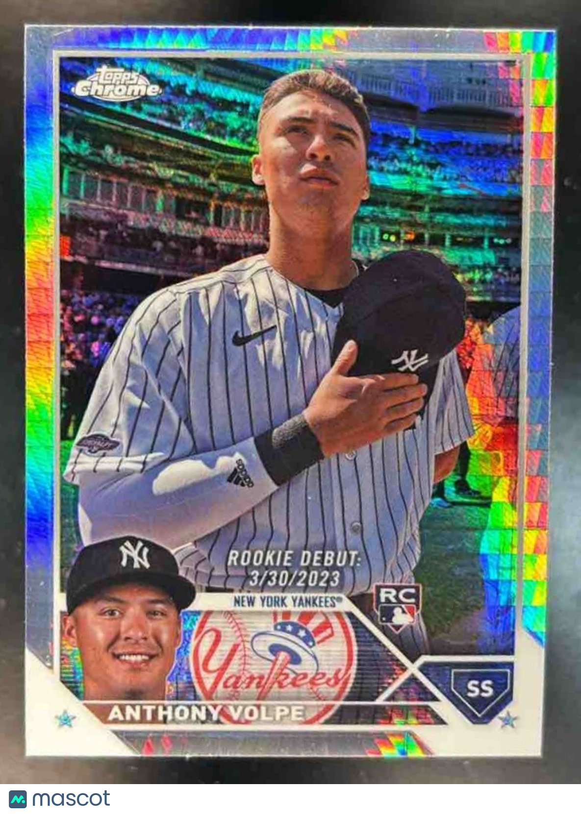 2023 Topps Chrome Update Anthony Volpe Prism Refractor USC35 RC New York Yankees - Sports Cards