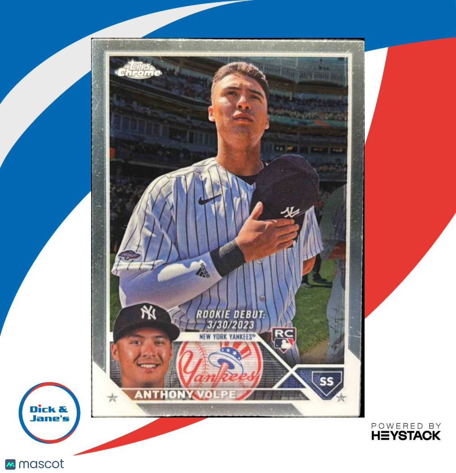 2023 Topps Chrome Update Anthony Volpe #USC35 RC New York Yankees - Sports Cards