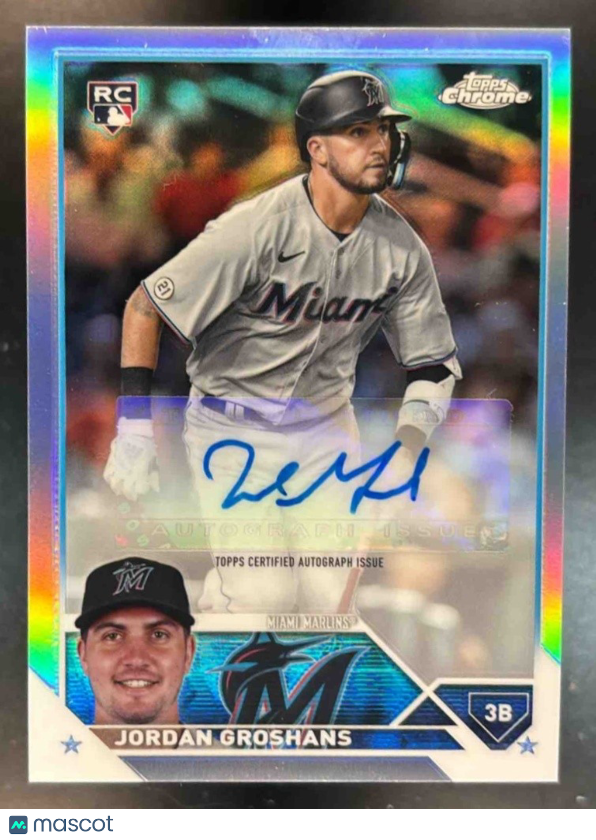2023 Topps Chrome Update Jordan Groshans Auto Refractor /499 RC Miami Marlins - Sports Cards