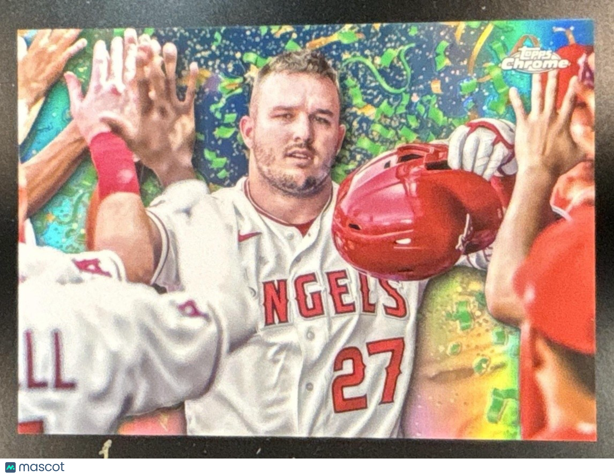 2023 Topps Chrome Update Mike Trout Celebracion /99 #C-15 Los Angeles Angels - Sports Cards