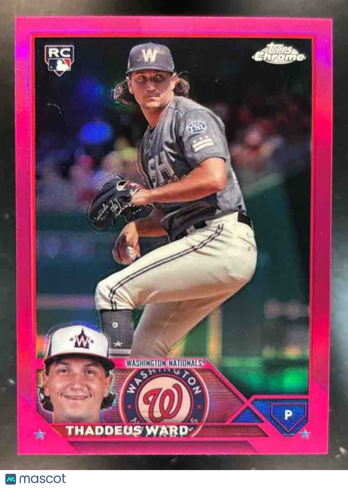 2023 Topps Chrome Update Thaddeus Ward Magenta /399 #USC126 RC Nationals - Sports Cards
