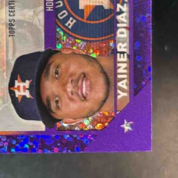 2023 Topps Chrome Update Yainer Diaz Auto Purple Speckle /299 RC Houston Astros - Sports Cards