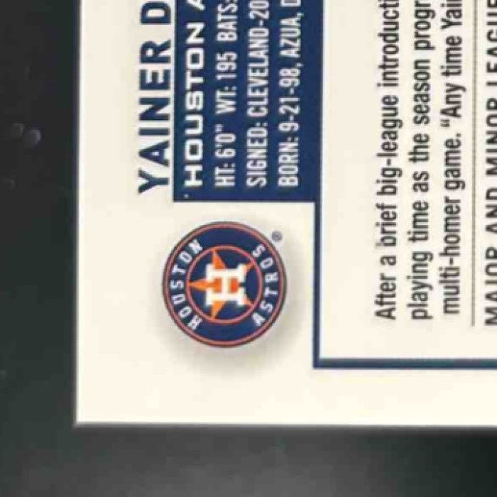 2023 Topps Chrome Update Yainer Diaz Auto Purple Speckle /299 RC Houston Astros - Sports Cards