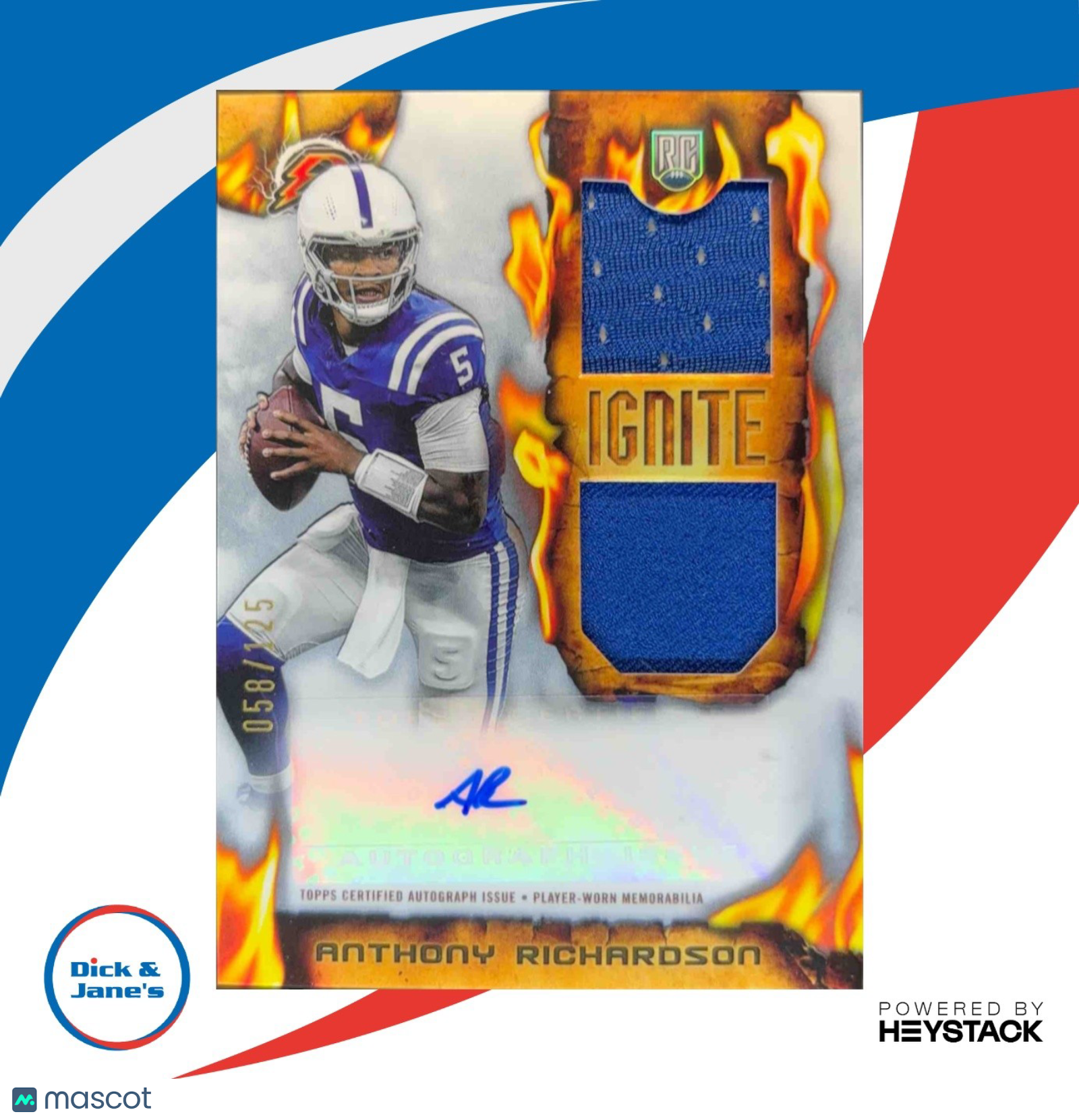 2023 Topps Composite Anthony Richardson Resurgence Ignite White Surge 58/125 - Sports Cards