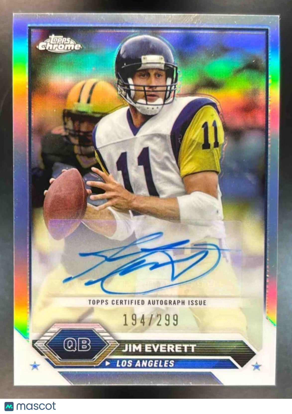 2023 Topps Composite Jim Everett Chrome Auto Refractor /299 Los Angeles Rams - Sports Cards