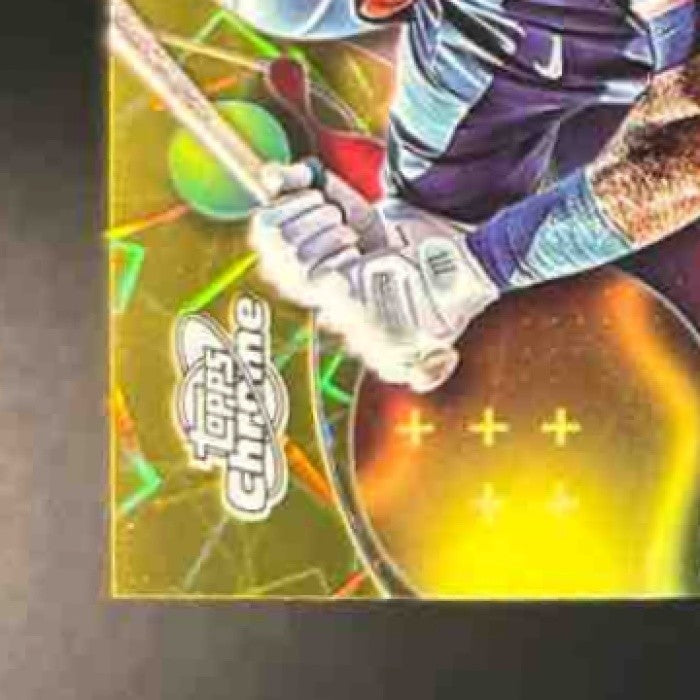 2023 Topps Cosmic Chrome Ezequiel Duran Gold Interstellar /50 #102 RC Rangers - Sports Cards