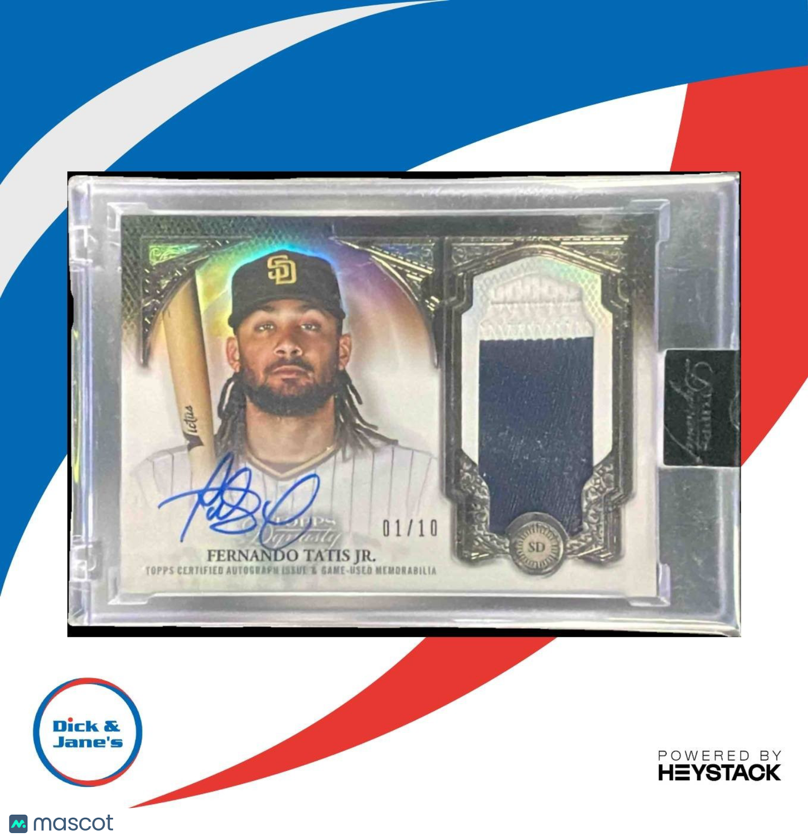 2023 Topps Dynasty Fernando Tatis Jr. Auto Patch 1/10 #DAP-FTA4 San Diego Padres - Sports Cards