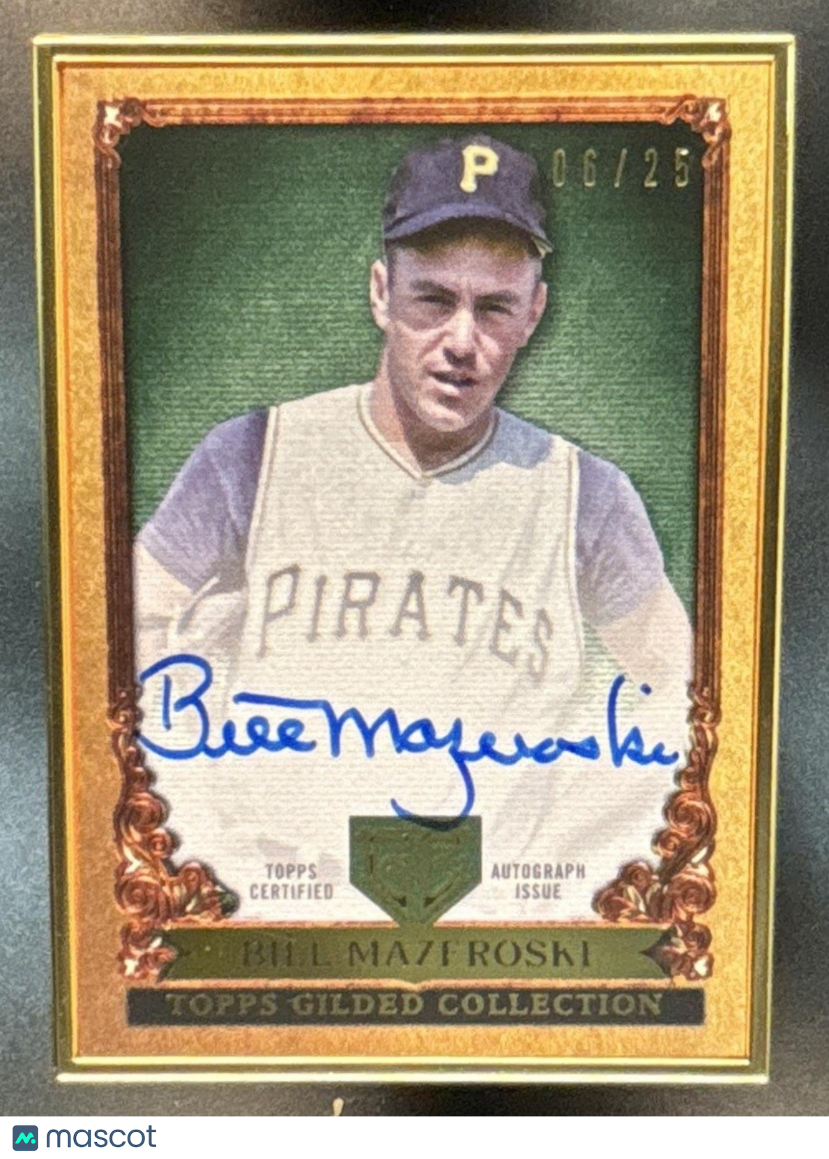 2023 Topps Gilded Collection Bill Mazeroski Gallery of Gold Auto /25 Pirates - Sports Cards