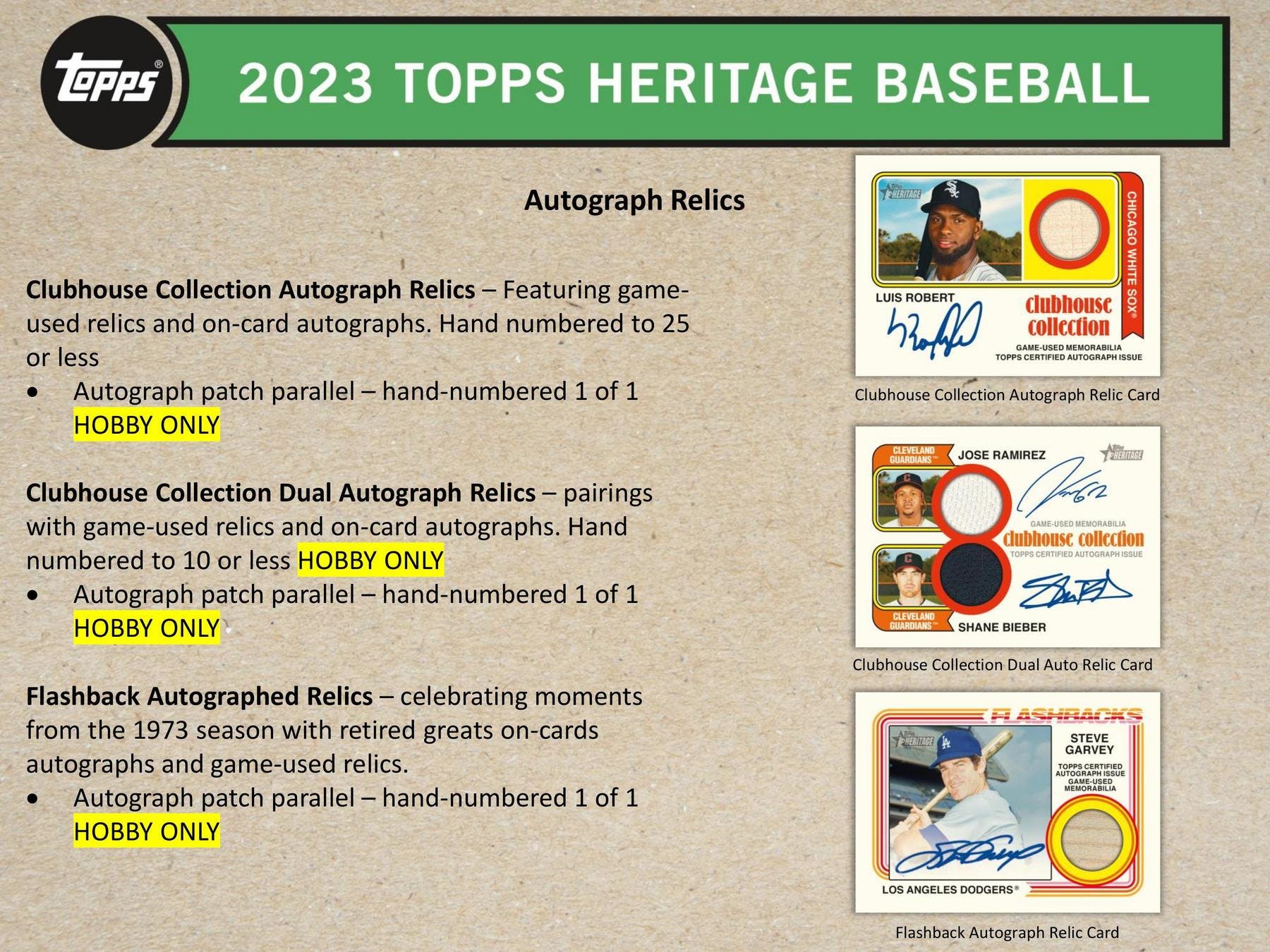 2023 Topps Heritage Baseball Hobby Pack or Pack Lots (9 Cards/Pack) - MLB Hobby Box