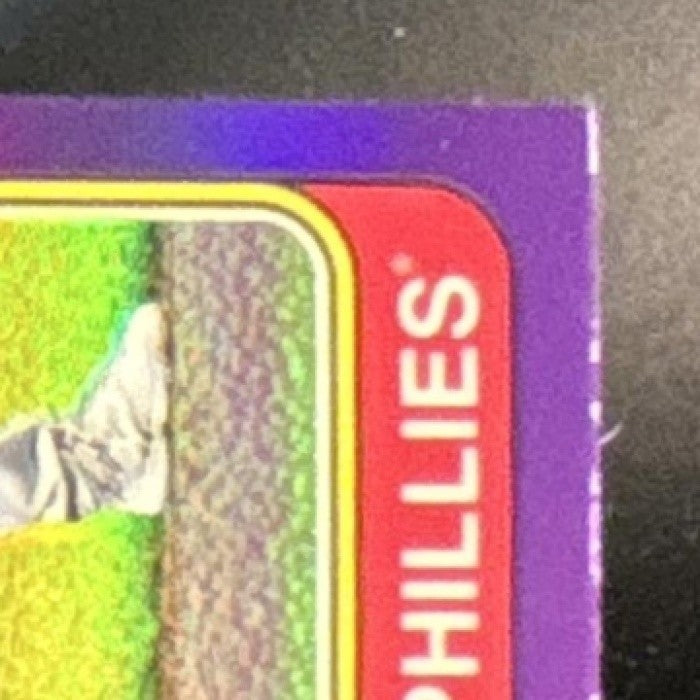 2023 Topps Heritage Trea Turner Chrome Purple Refractor #575 Phillies - Sports Cards