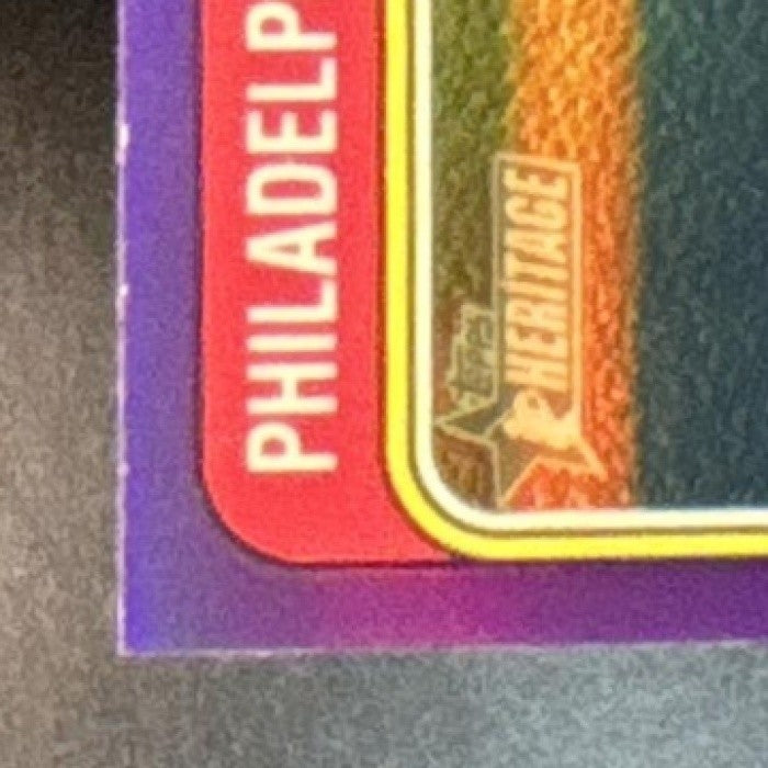 2023 Topps Heritage Trea Turner Chrome Purple Refractor #575 Phillies - Sports Cards