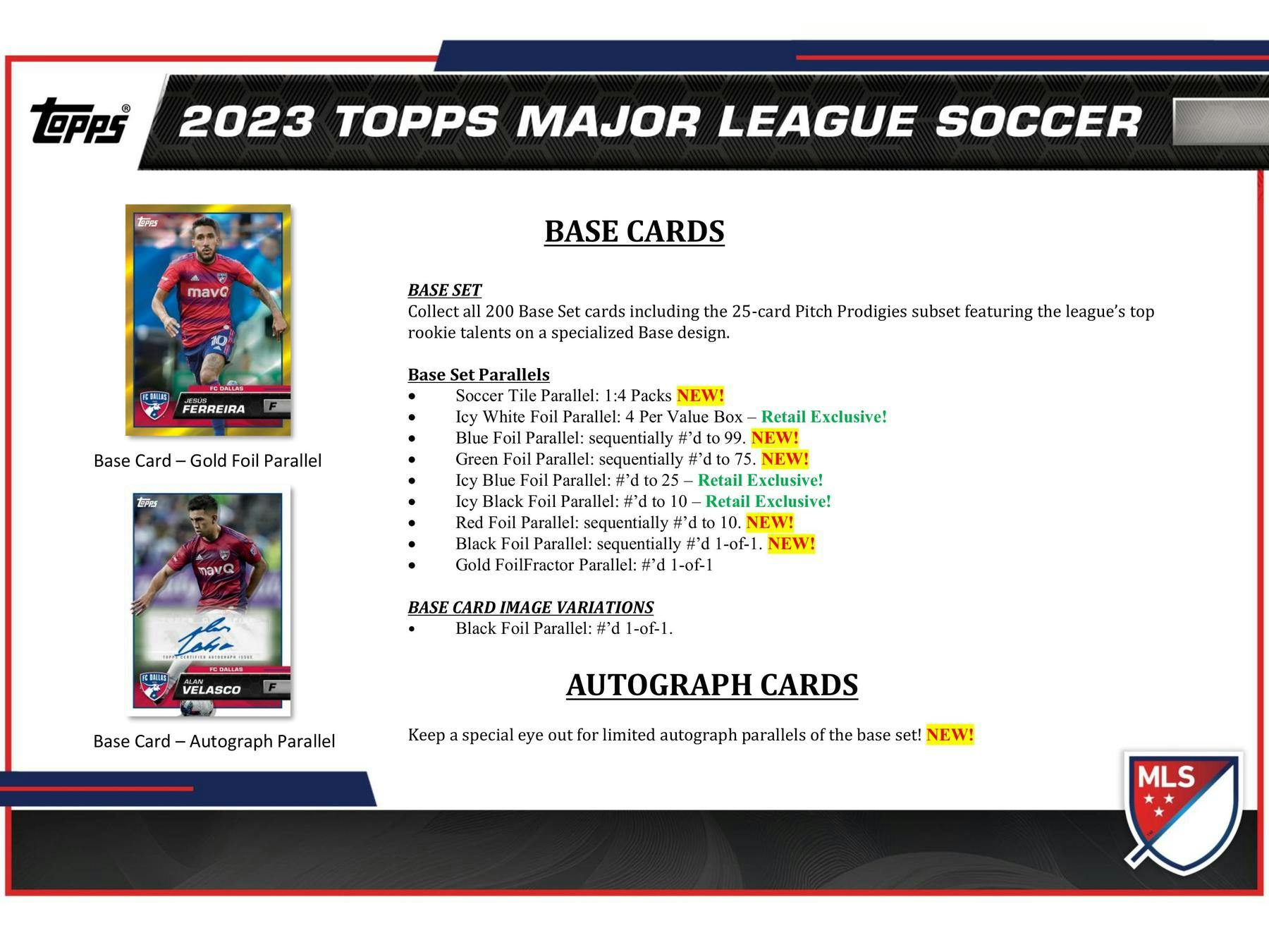 2023 Topps MLS Major League Soccer Blaster Box (11 Packs) - Blaster Box
