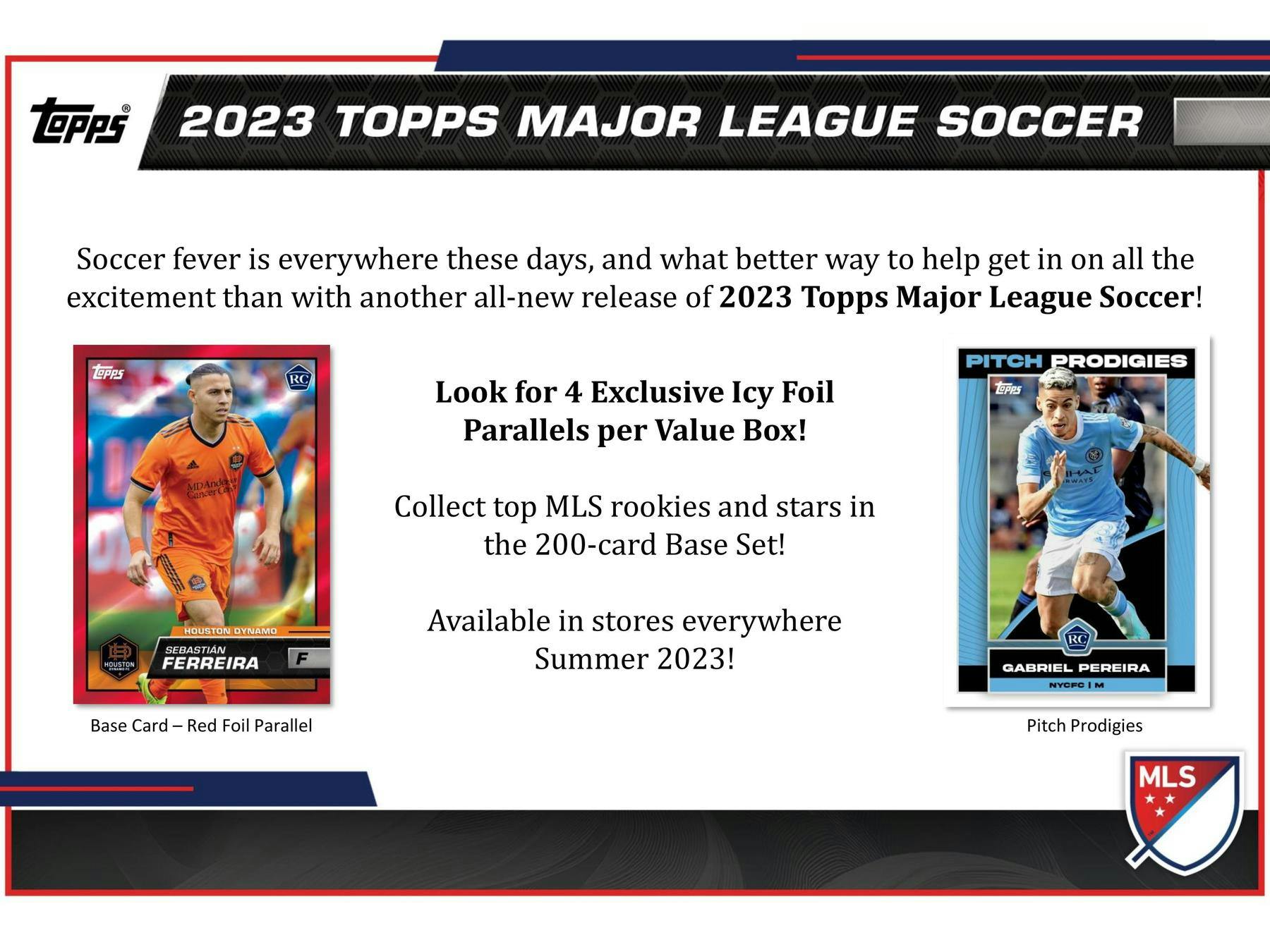 2023 Topps MLS Major League Soccer Blaster Box (11 Packs) - Blaster Box