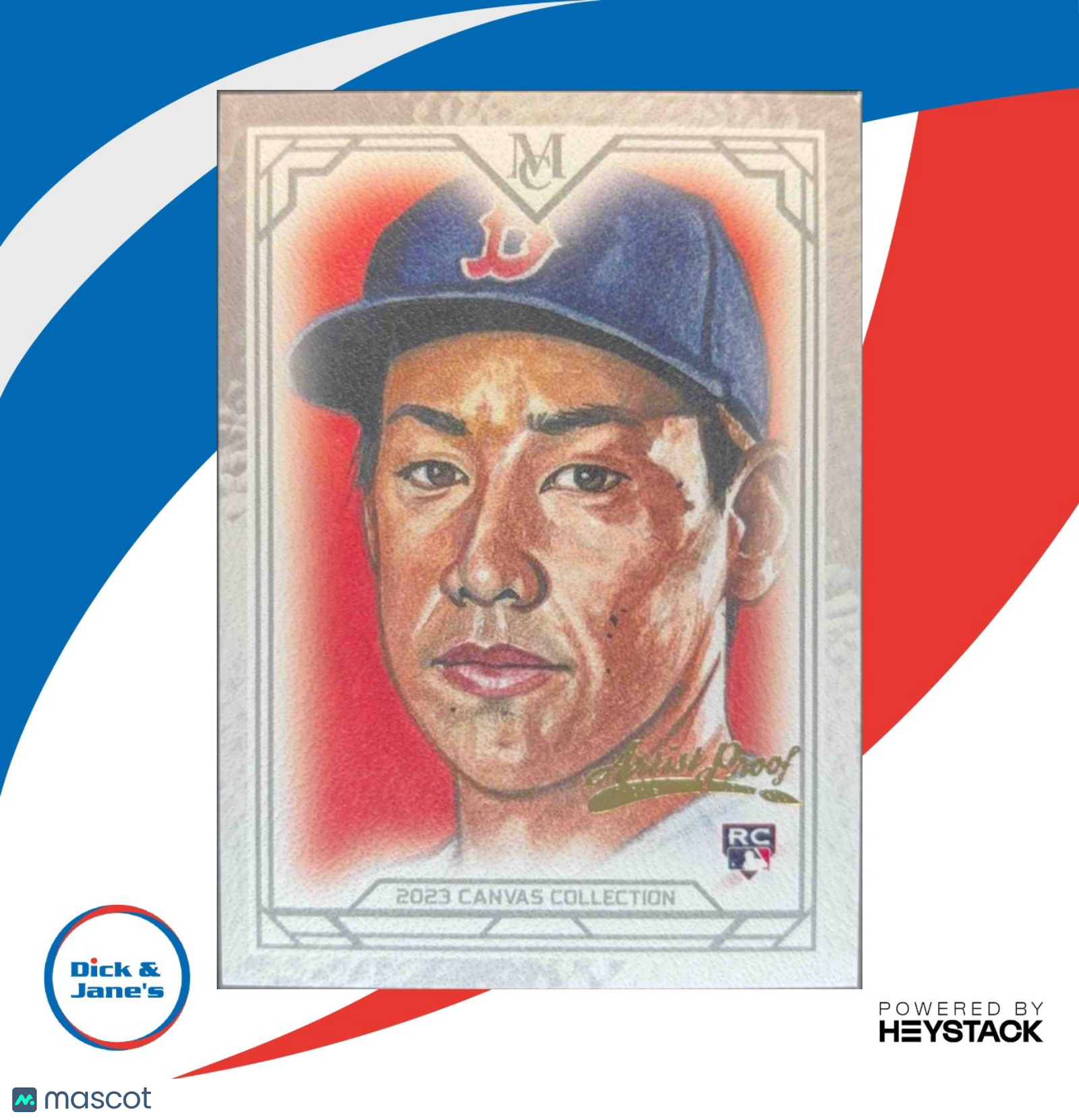 2023 Topps Museum Collection Masataka Yoshida Canvas Reprints Artist Proofs /50 - Sports Cards