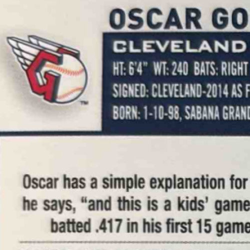 2023 Topps Oscar Gonzalez Rainbow Foil #119 RC Cleveland Guardians - Sports Cards