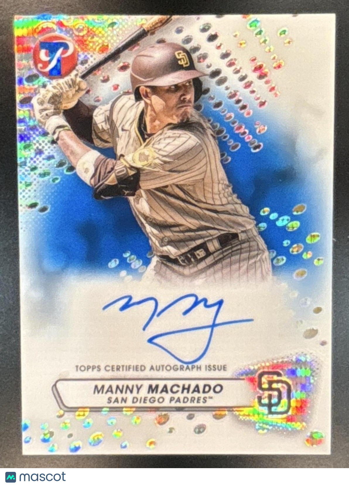 2023 Topps Pristine Manny Machado Auto Blue Refractor /75 San Diego Padres - Sports Cards