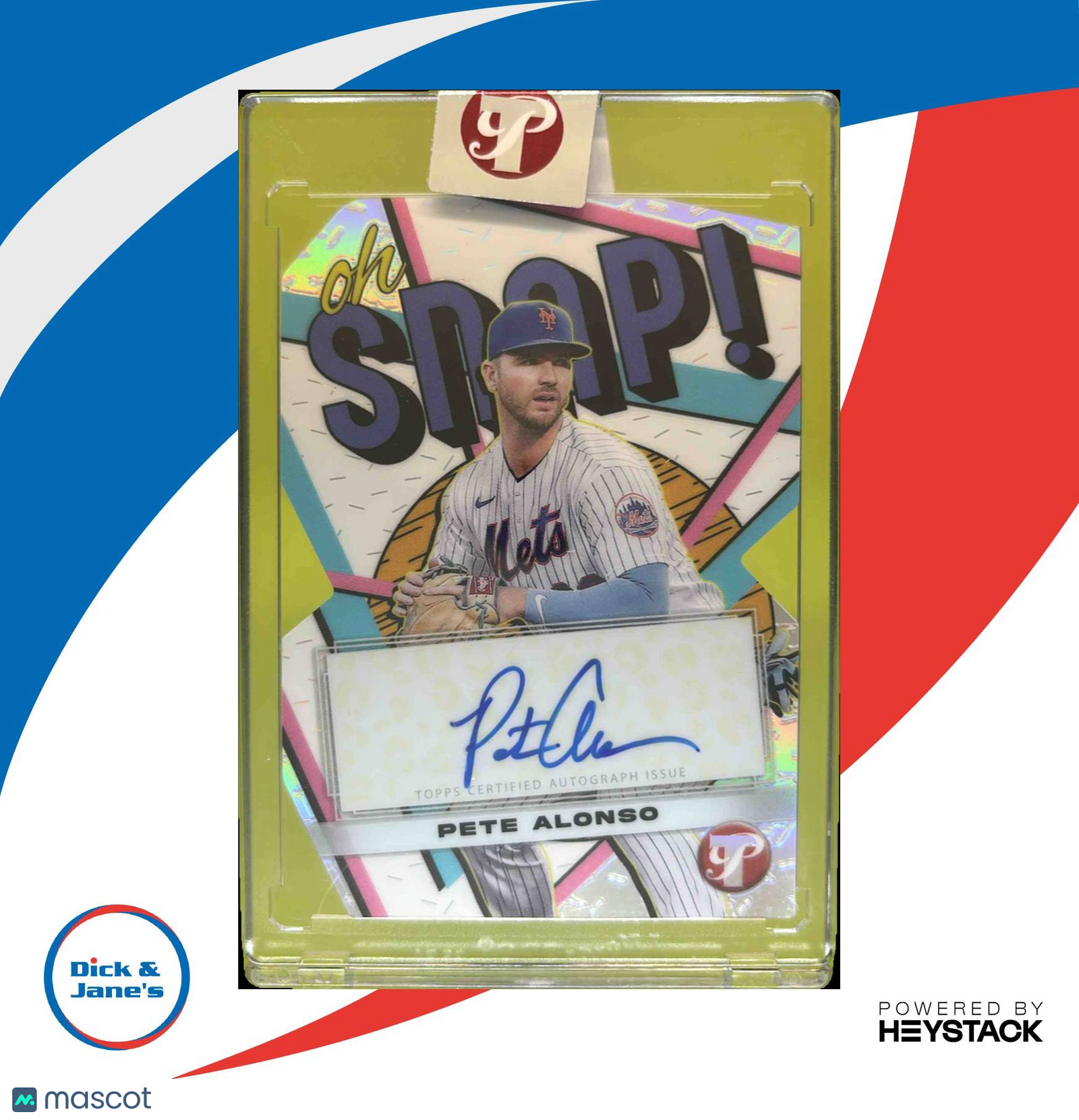2023 Topps Pristine Pete Alonso Oh Snap! Auto #OSA-PA New York Mets - Sports Cards