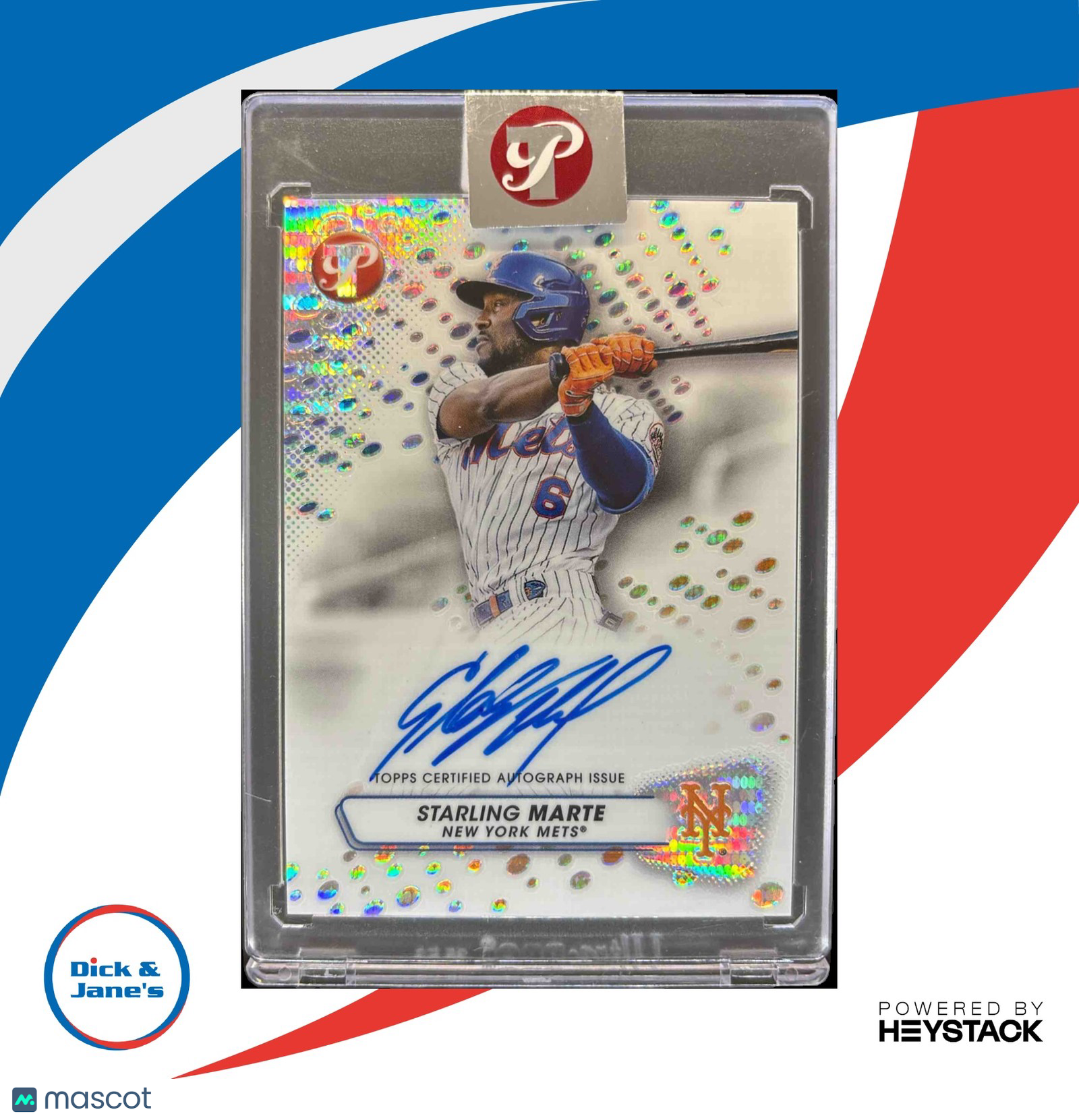 2023 Topps Pristine Starling Marte Auto 17/99 #PA-SM New York Mets - Sports Cards