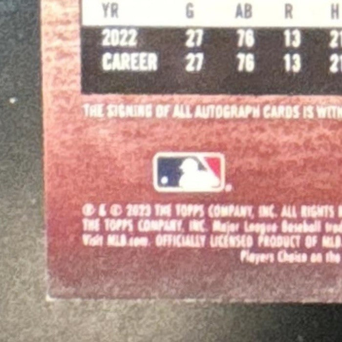 2023 Topps Stadium Club Stone Garrett Auto #SCBA-SG RC Washington Nationals - Sports Cards