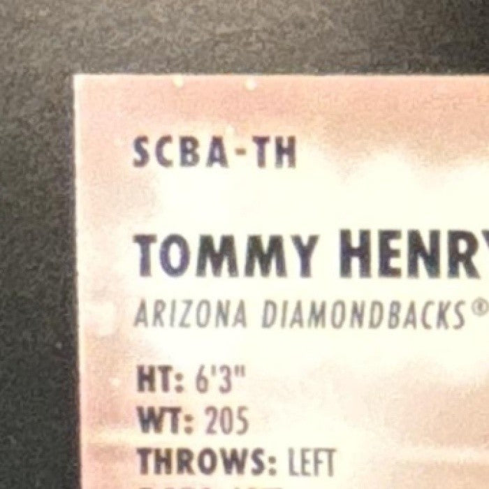 2023 Topps Stadium Club Tommy Henry Auto Black /25 RC Arizona Diamondbacks - Sports Cards