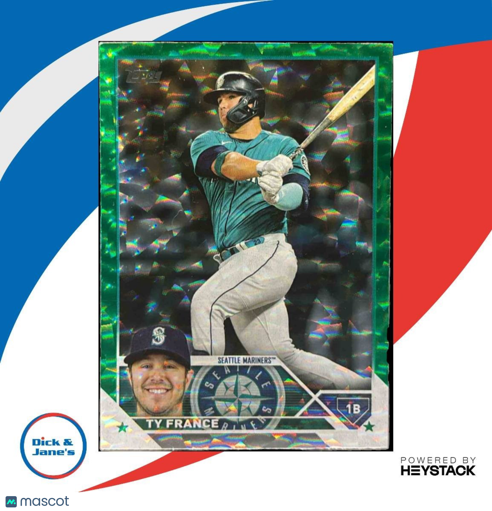 2023 Topps Ty France Green Foil /499 #626 Seattle Mariners - Sports Cards
