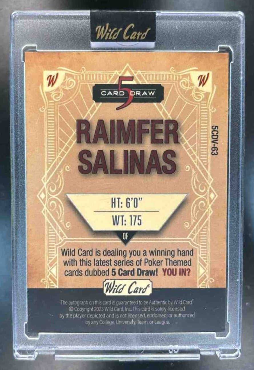 2023 Wild Card 5 Card Draw Raimer Salinas Auto 1/1 5CDV-63 - Sports Cards