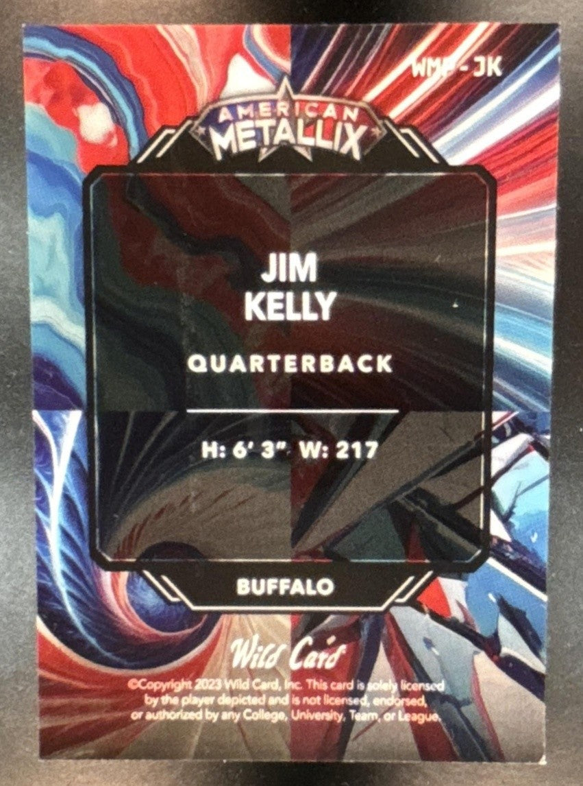 2023 Wild Card American Metallix Pro-Look National Promo Exclusive Jim Kelly /3 - Sports Cards