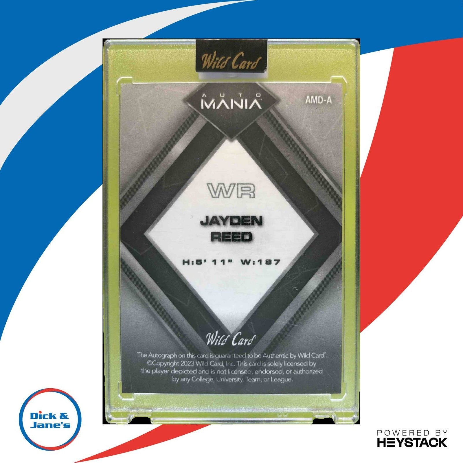 2023 Wild Card Automania Jayden Reed Diamond Rainbow Foil Platinum /3 Ravens - Sports Cards