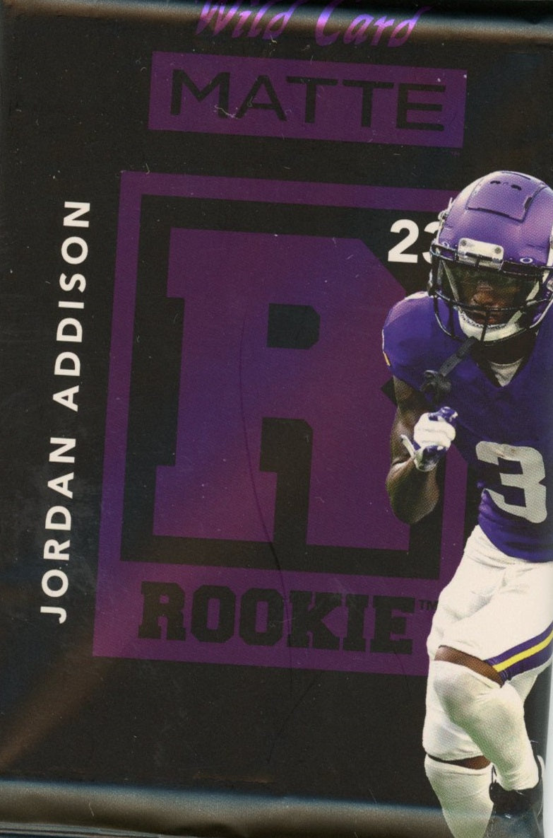 2023 Wild Card Matte Guaranteed Encased Rookie Card Jordan Addison RC - Football Box