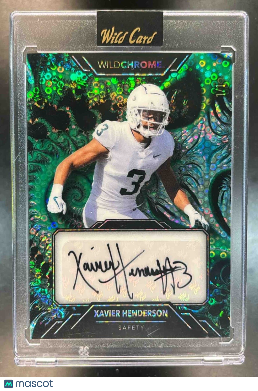 2023 Wild Card Wildchrome Draft Xavier Henderson Auto 1/1 #WCF-97 Auto Spartans - Sports Cards