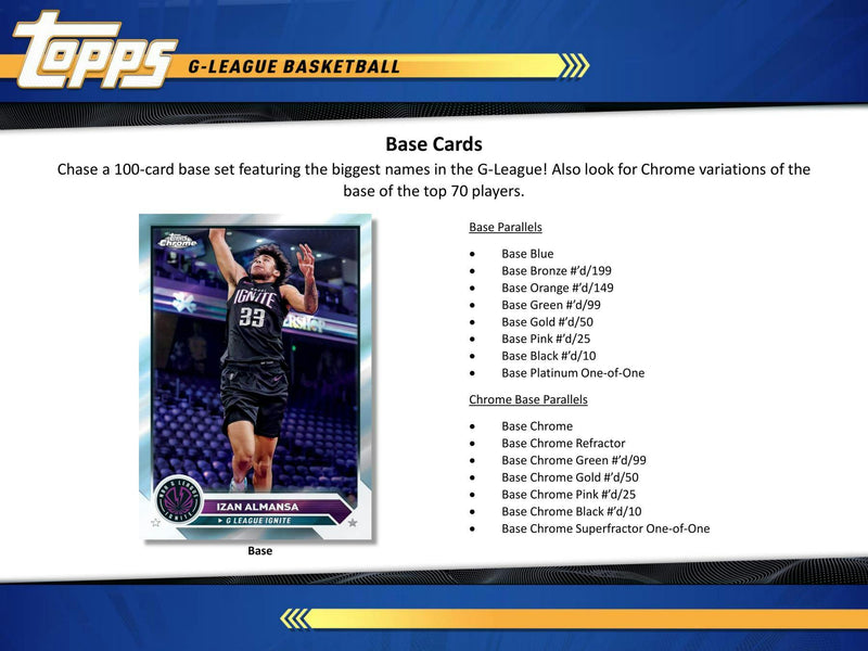 2023/24 Topps G-League Basketball NBA Hobby Box (1 Auto)