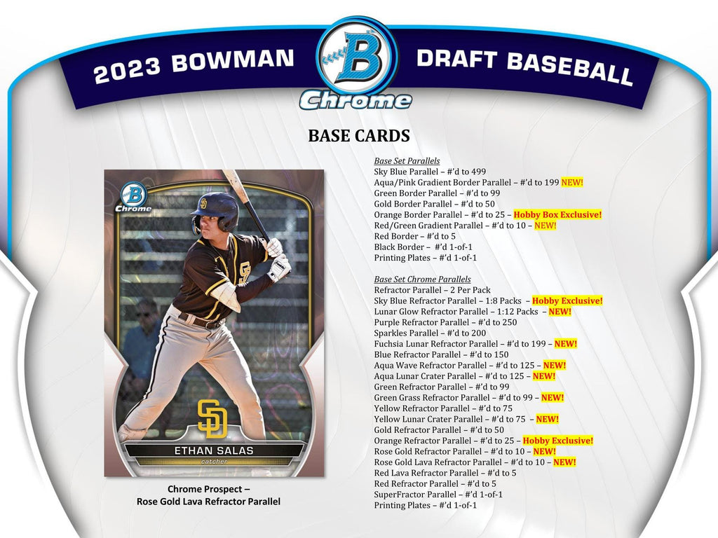 2023 Bowman Draft Baseball Hobby Jumbo Box (3 Autos) SEALED or RIPPED LIVE