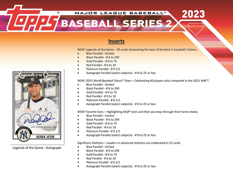 2023 Topps Series 2 Baseball Hobby Box  (24 Packs/Box)