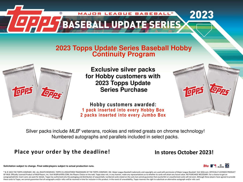 2023 Topps Update Series Baseball Hobby Pack Lot / Lots