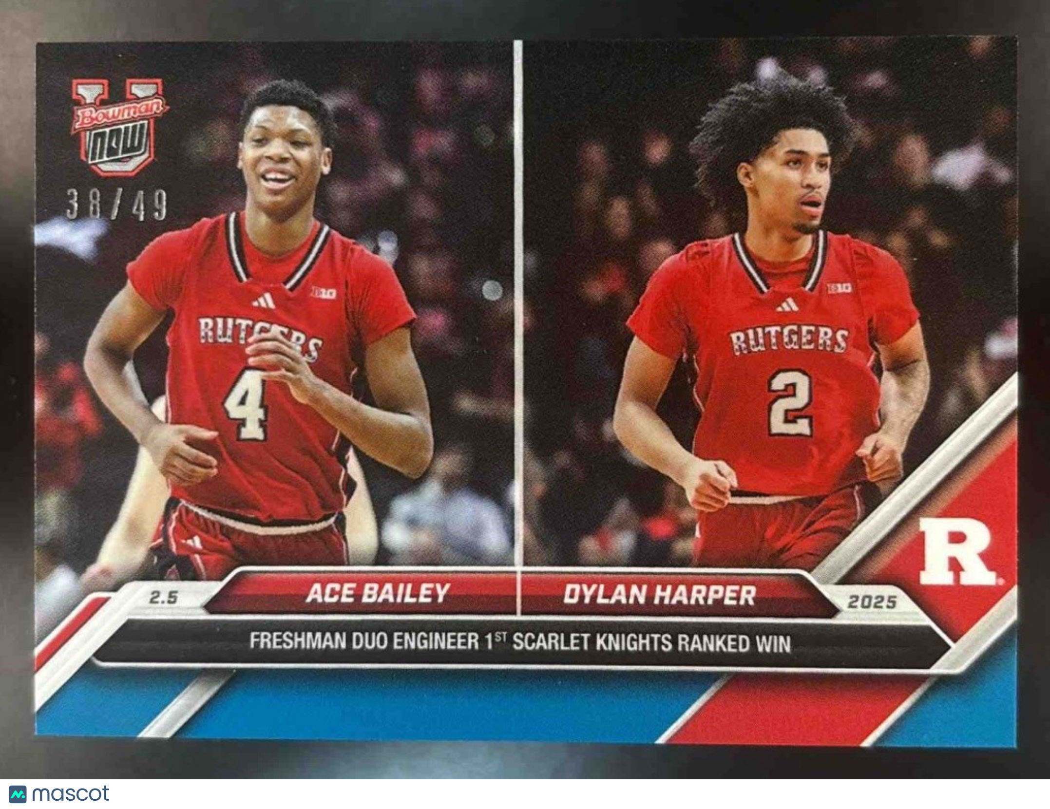 2024-25 Bowman University Now Ace Bailey Dylan Harper Blue /49 #60 - Sports Cards
