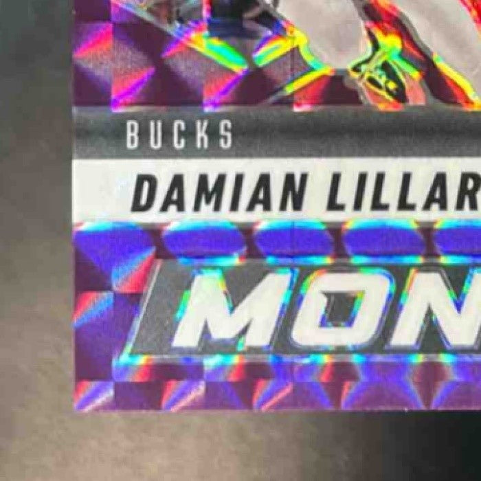 2024-25 Mosaic Damian Lillard Montage Purple Mosaic /99 #14 Milwaukee Bucks - Sports Cards