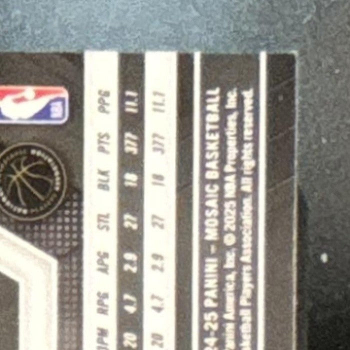 2024-25 Mosaic Stephon Castle Green Ice Mosaic #267 NBA Debut San Antonio Spurs - Sports Cards