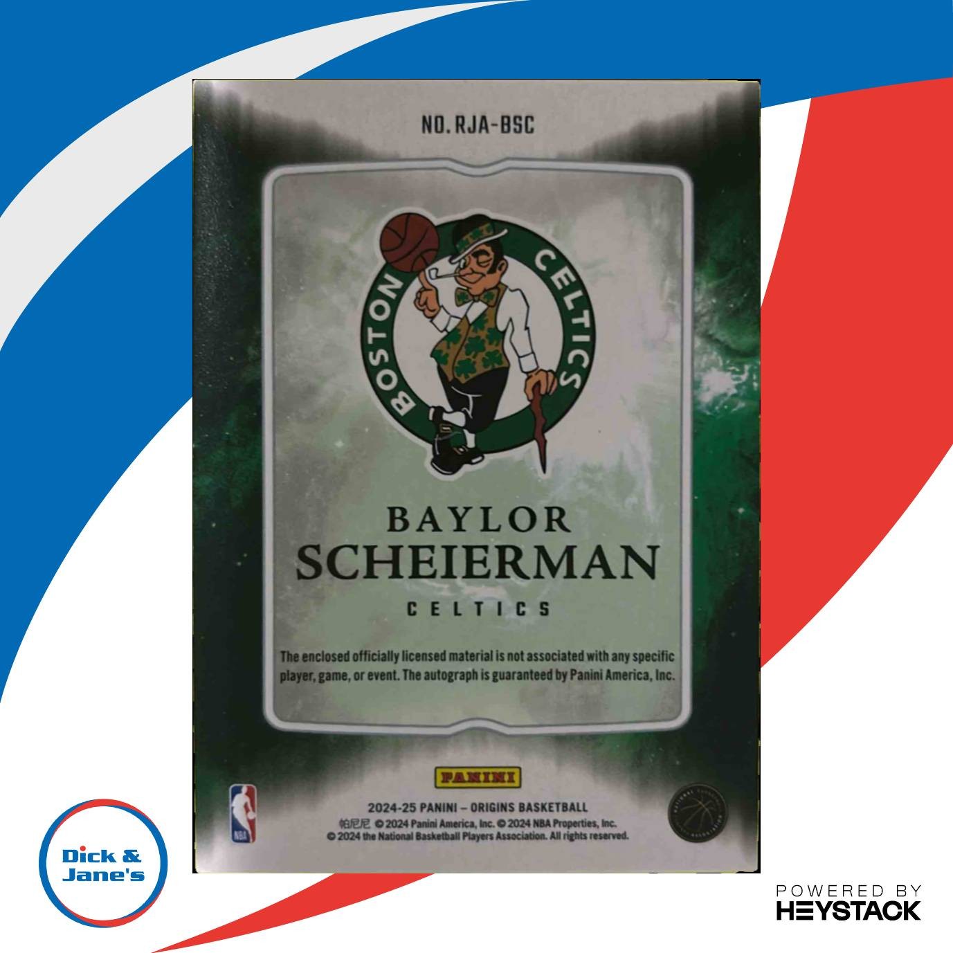 2024 25 Origins Baylor Scheierman Rookie Jersey Auto Red 34/99 RC Boston Celtics Sports Cards