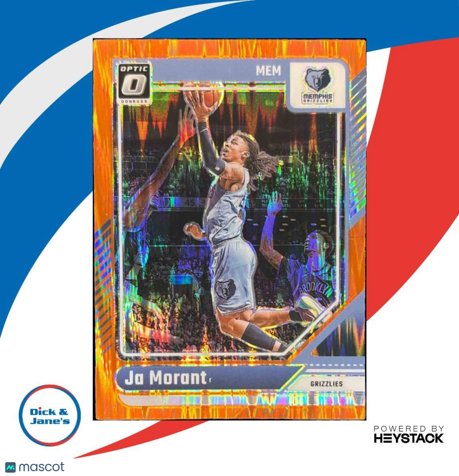 2024-25 Panini Donruss Optic Ja Morant Orange Shock /225 #106 Memphis Grizzlies - Sports Cards