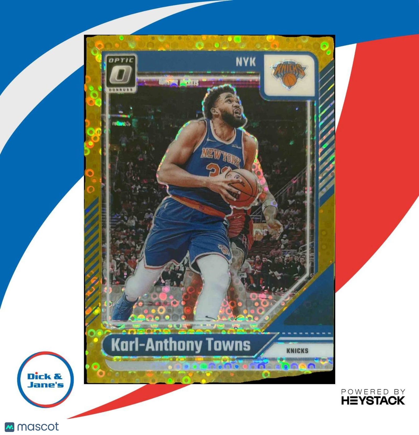 2024-25 Panini Donruss Optic Karl-Anthony Towns Gold 1/10 #158 New York Knicks - Sports Cards