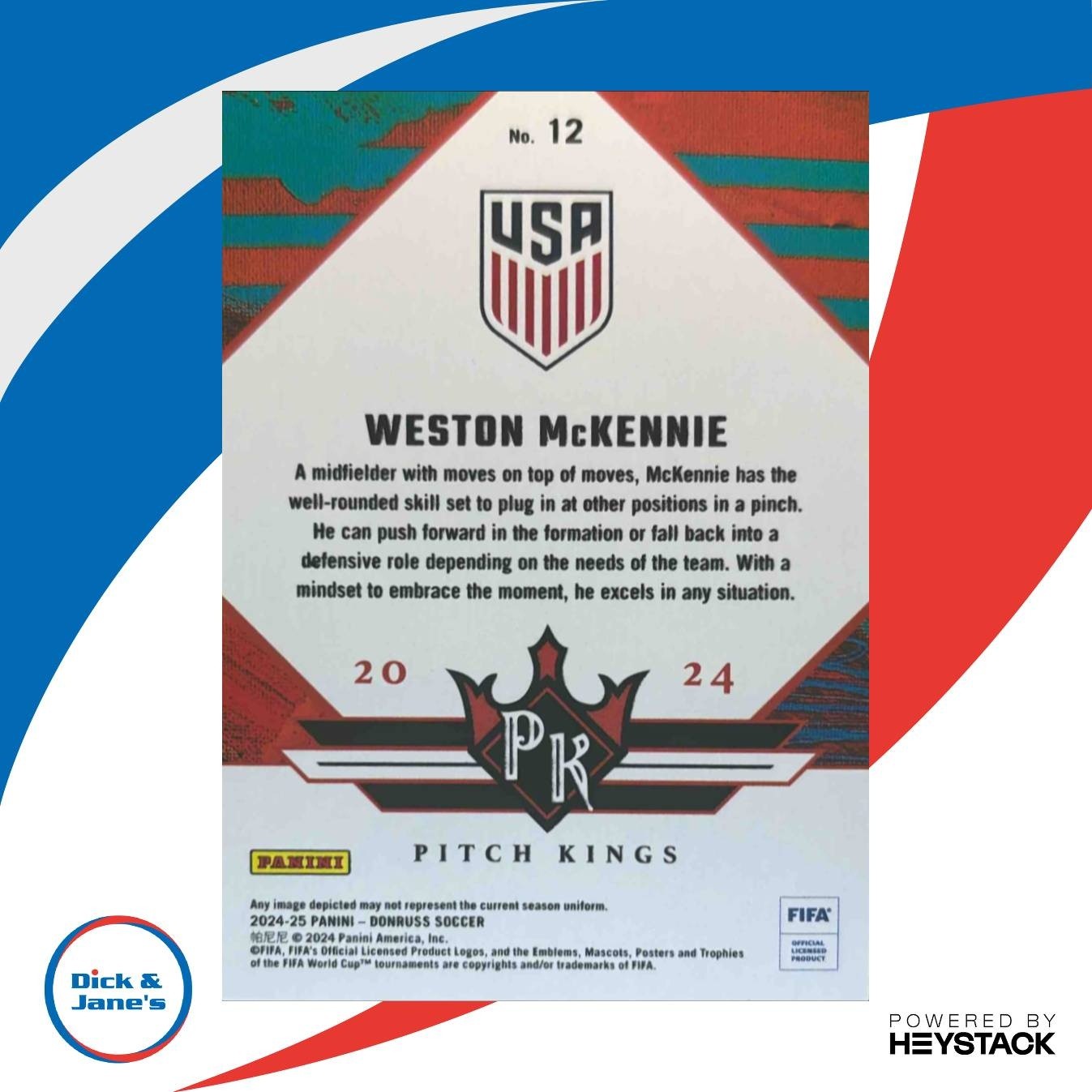 2024-25 Panini Donruss Weston McKennie Pink Diamond 13/25 #12 United States - Sports Cards