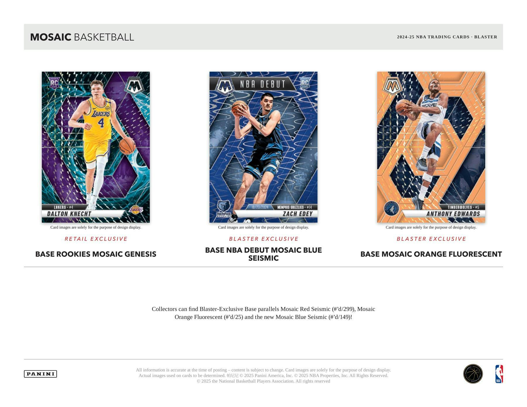 2024/25 Panini Mosaic Basketball 6-Pack Blaster Box - NBA Hobby Box