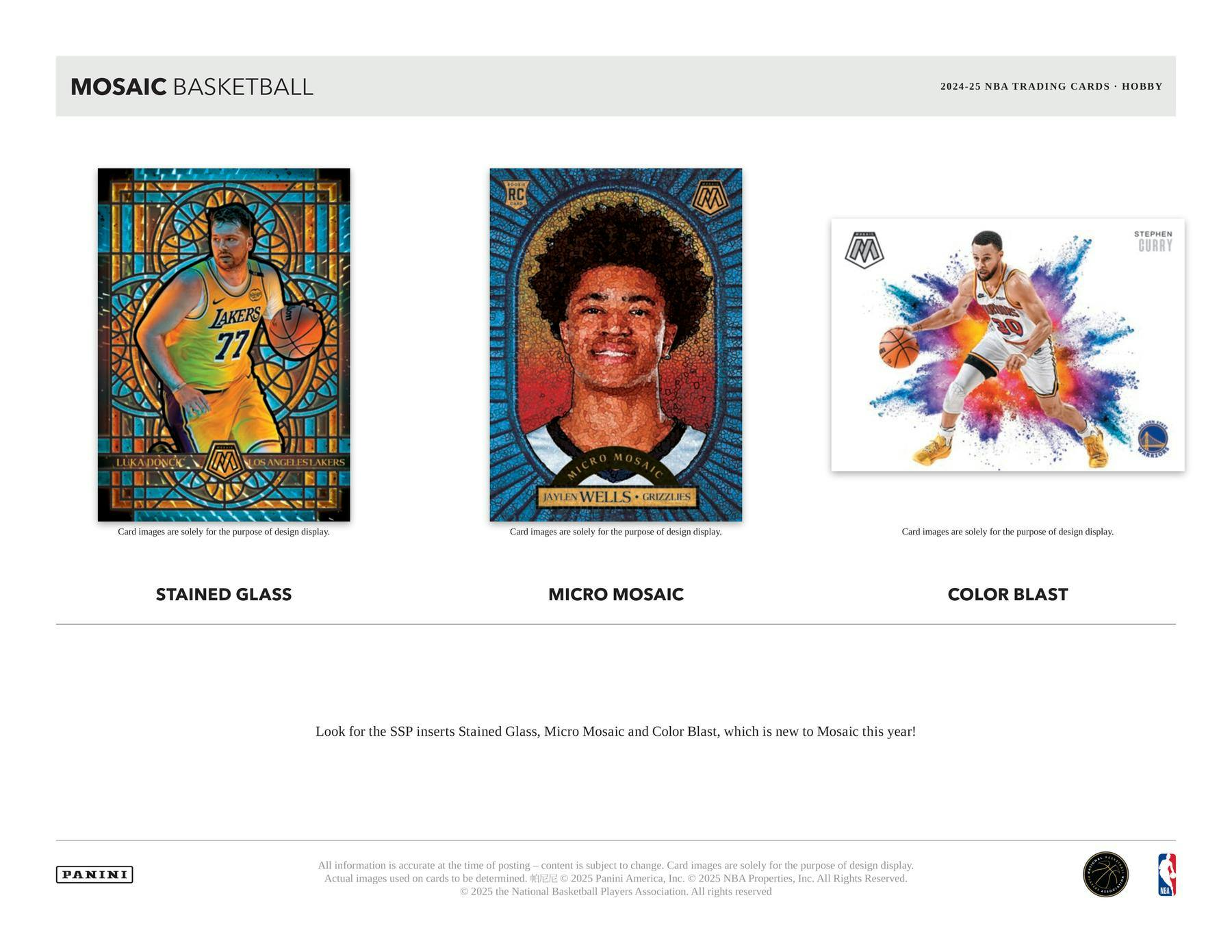 2024/25 Panini Mosaic Basketball Hobby Box (2 Autos) - NBA Hobby Box