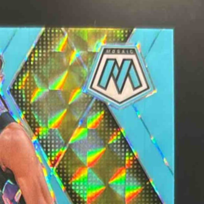 2024-25 Panini Mosaic Cody Williams Blue Fluorescent Mosaic /75 #207 RC Jazz - Sports Cards