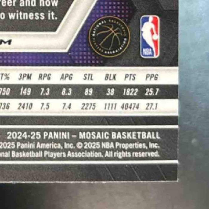 2024-25 Panini Mosaic LeBron James Silver Mosaic #180 Los Angeles Lakers - Sports Cards