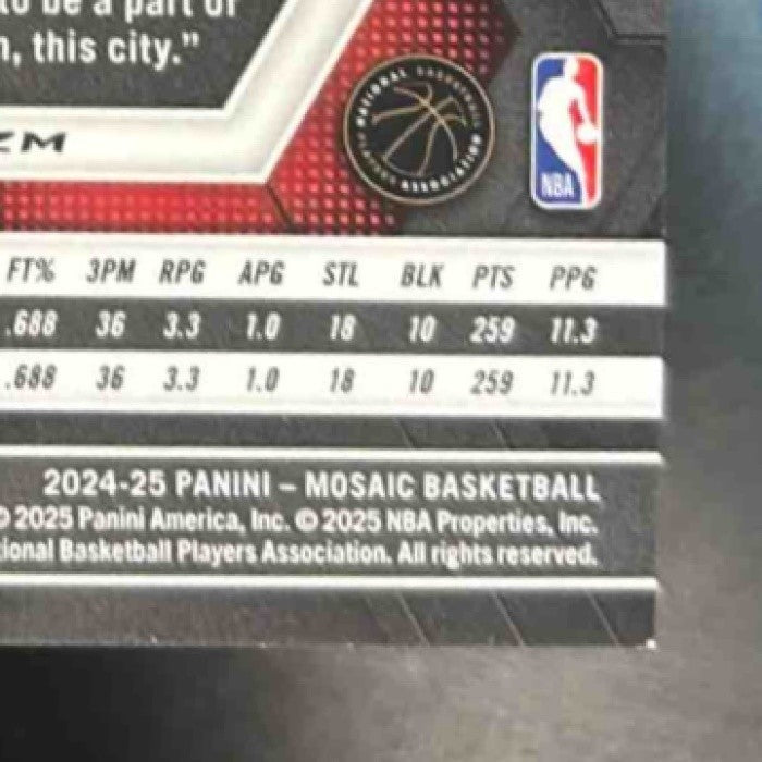 2024-25 Panini Mosaic Zaccharie Risacher Pink Mosaic /175 #269 Atlanta Hawks - Sports Cards
