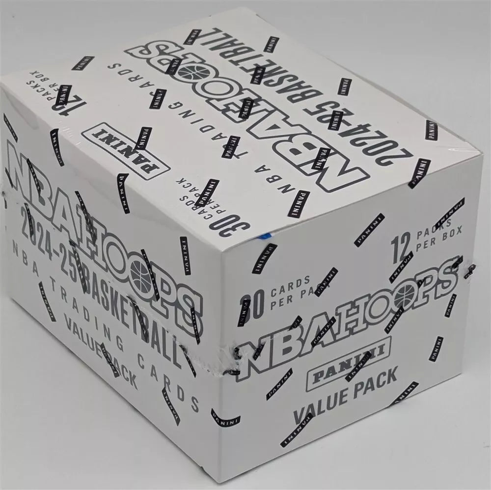 2024/25 Panini NBA Hoops Basketball Cello Value Fat Sealed Box (12 Packs) - NBA Retail Box