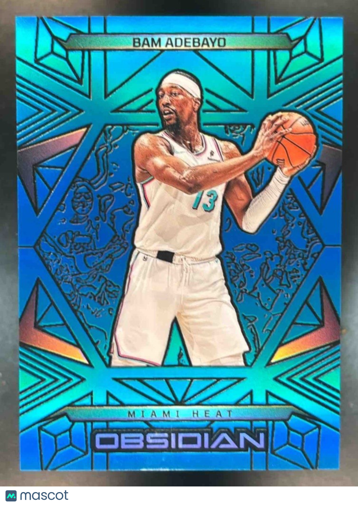2024-25 Panini Obsidian Bam Adebayo Electric Etch Blue Flood /30 #140 Miami Heat - Sports Cards