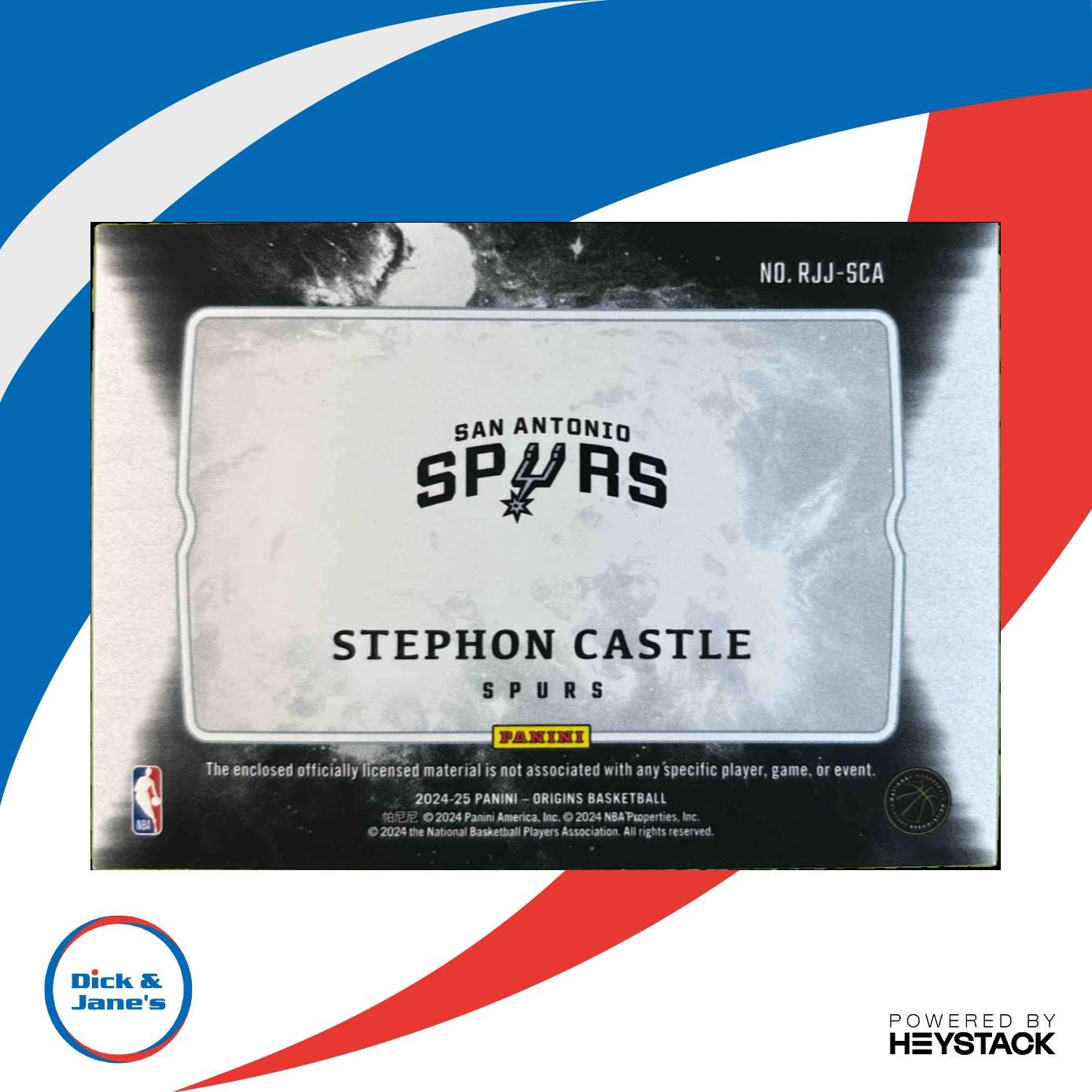 2024 25 Panini Origins Stephon Castle Rookie Jumbo Jerseys RC San Antonio Spurs Sports Cards